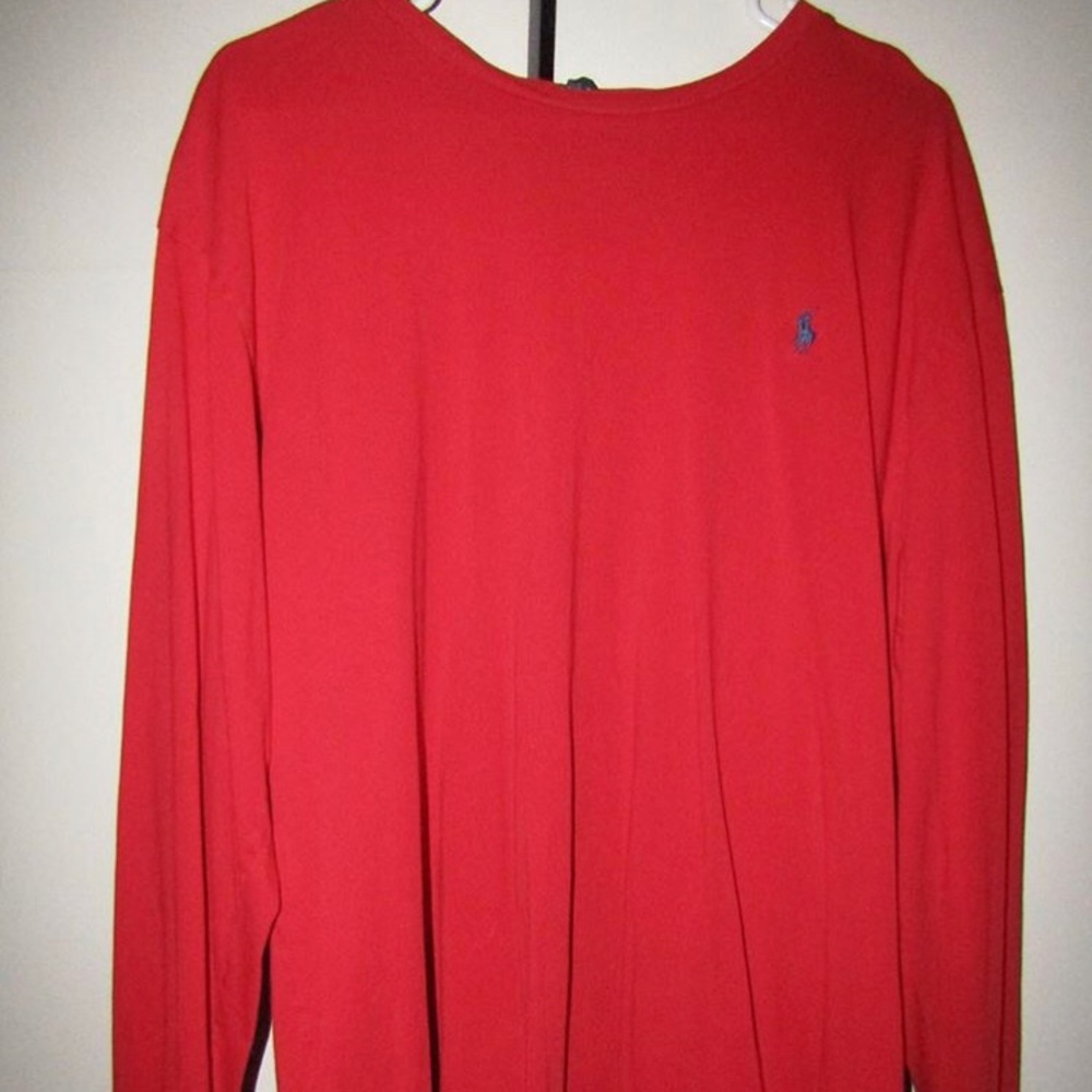 Red long sleeve Polo t-shirt